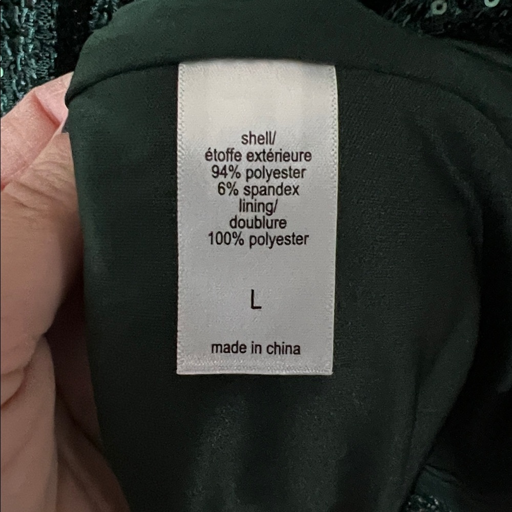 NWT Green Sequined V Neck Dress - Picture 7 of 9